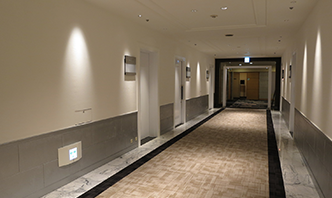 ホテル廊下（10回路）照明器具が少ない空間に適しています。